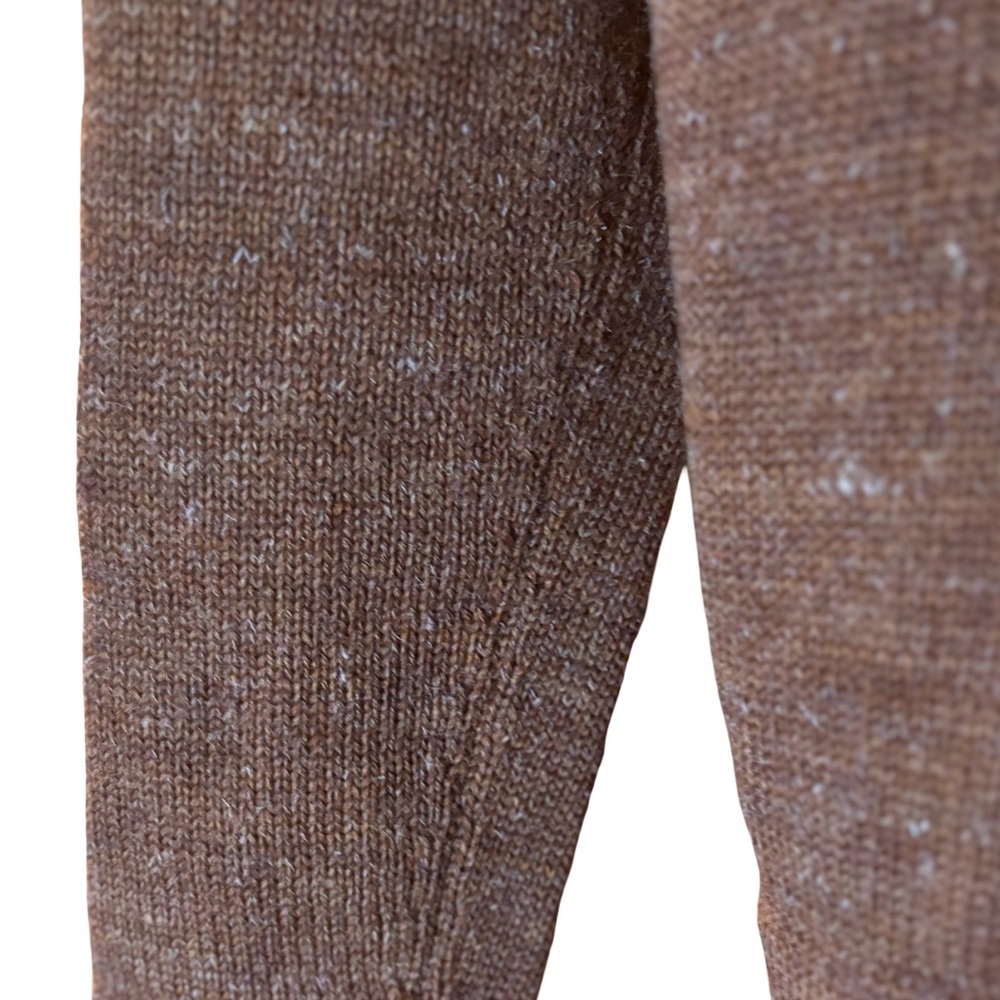 🦉Vintage Chilean Alpaca Cardigan in Mocha, Size Small - Picture 5 of 9